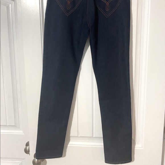 LOVE MOSCHINO HEART POCKET SKINNY JEANS IN DARK BLUE (W27) - Picture 4 of 6